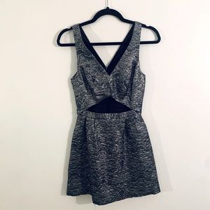 TopShop brocade holiday dress with cutout size 2